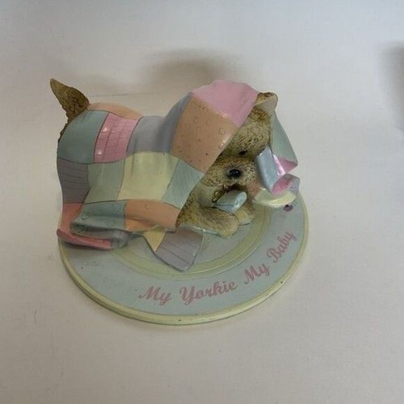 VTG Hamilton Collection My Yorkie My Baby Dogs Yorkshire Terrier Figurine 3.5" - Picture 9 of 10